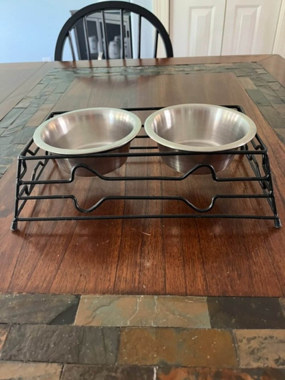 Small Dog 3 Piece Stainless Bowl Set With Raised Stand